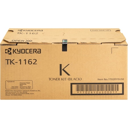Kyocera Kyocera Black Toner Cartridge, 7,200 Yield TK-1162